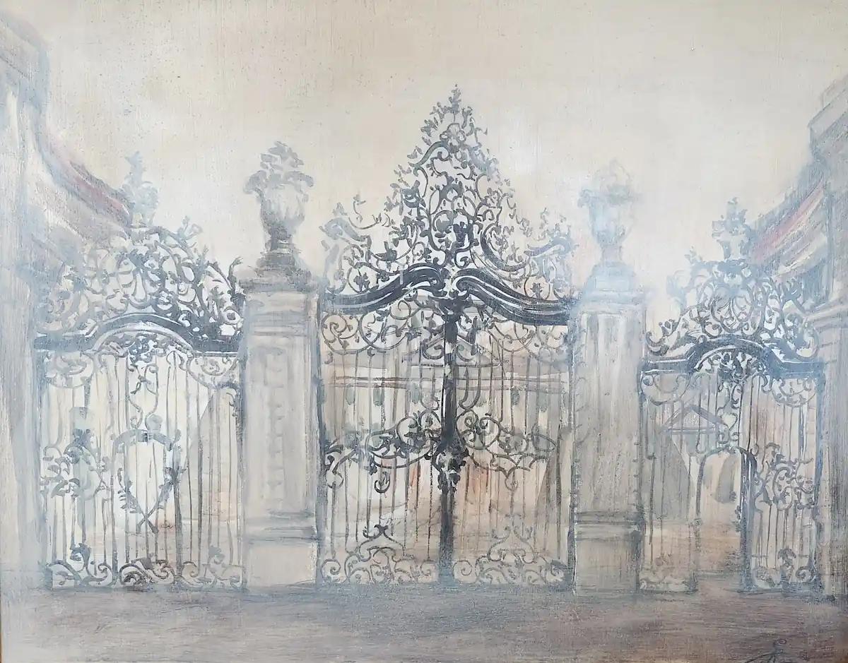 Fertődi kastély kovácsoltvas kapuja