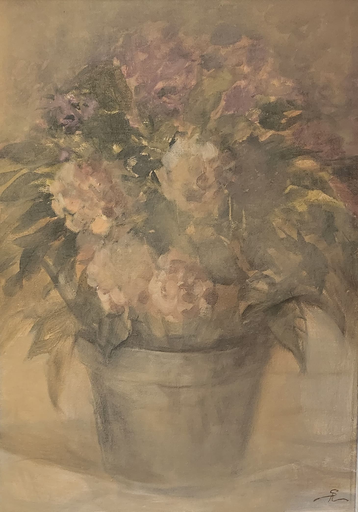 Hortenziák egy vödörben