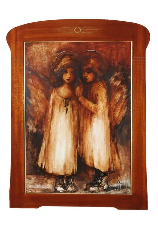 Két angyalszárnyas kislány