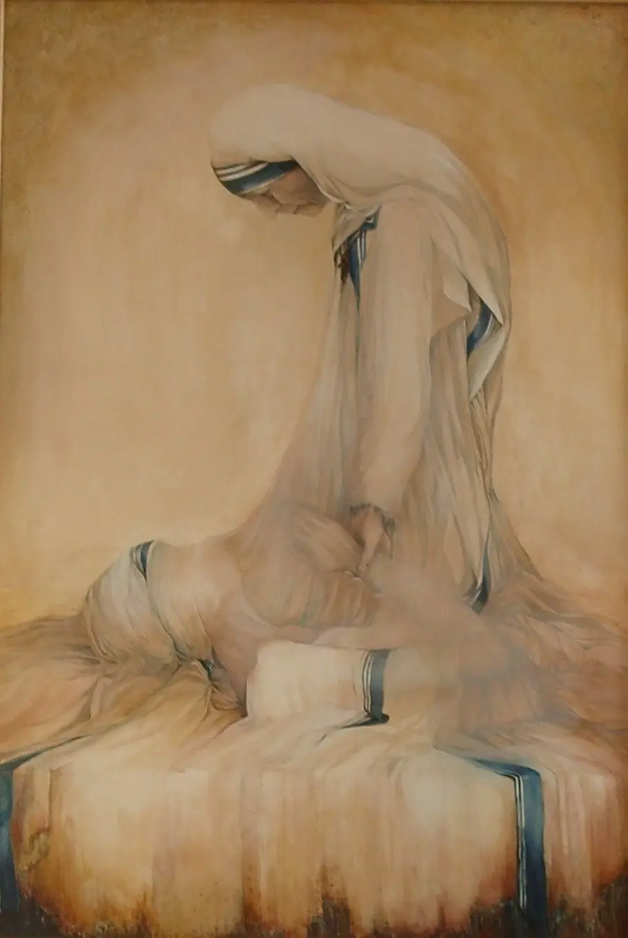 Kalkuttai Szent Teréz Anya egy haldoklóval