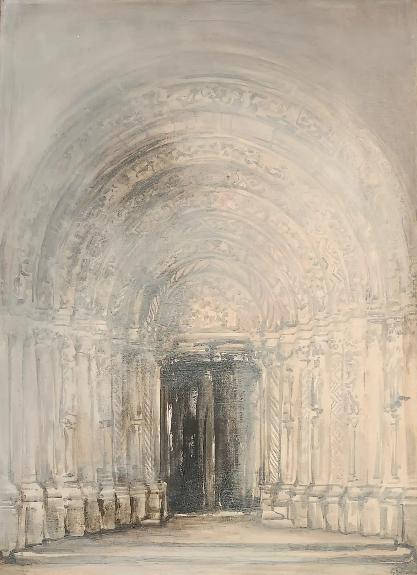 Gótikus templom kapuíves bejárata